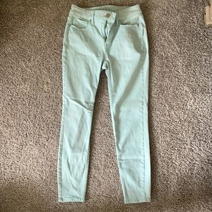 White House Black Market Mint Skinny Cropped Pants